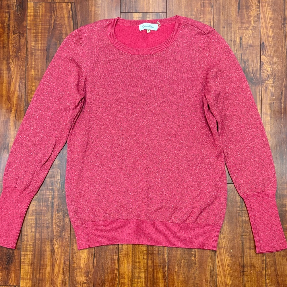 Calvin Klein Raspberry Sparkle Crewneck Sweater